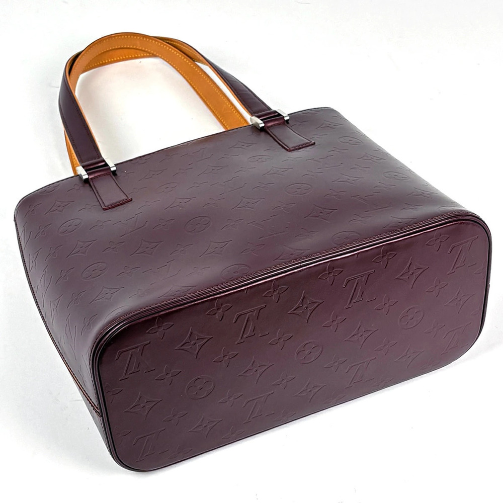 Louis Vuitton Tote Stockton Shoulder Matte Monogram Bag Violet Brown